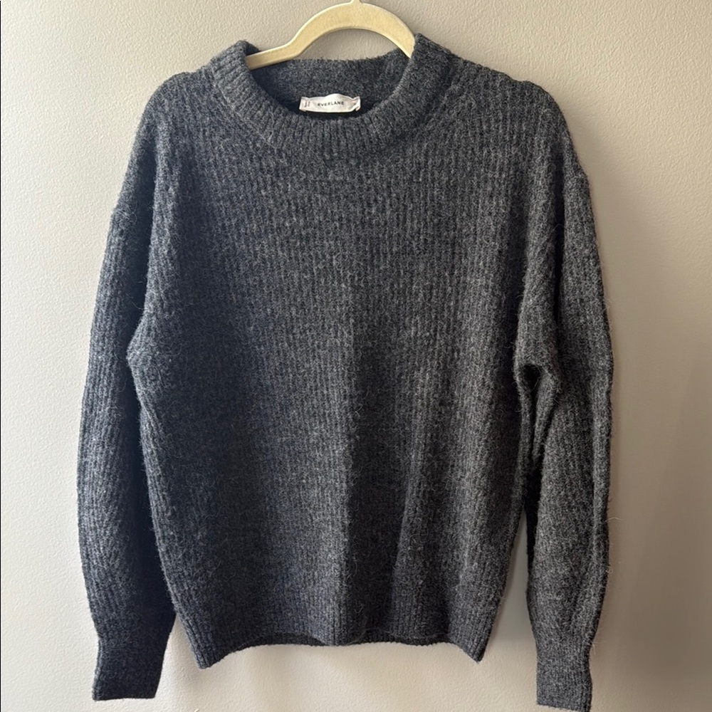 Everlane Gray Cocoon Crew in Alpaca